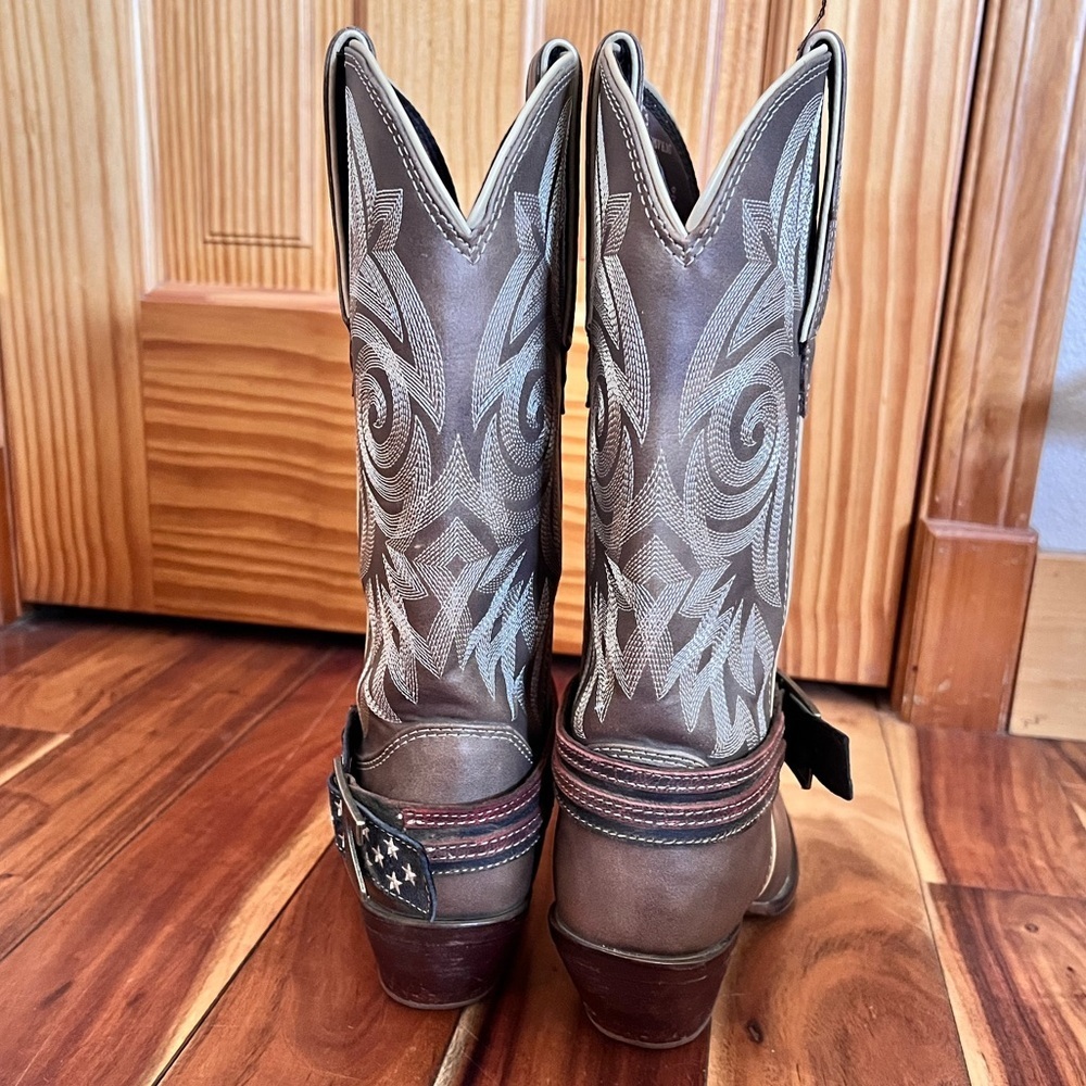 Durango 8.5 Women' Cowboy Boots Western American Flag Cowgirl Rodeo Festival USA - Picture 4 of 9